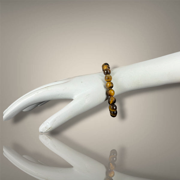 "Premium natural Tiger Eye Stone Bracelet with polished gemstone beads, crafted for elegance, beauty, and positive energy."