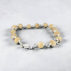 "Premium Clean Bead Tulsi Bracelet with pure silver, made from sacred Tulsi beads for spirituality, devotion, and traditional elegance."